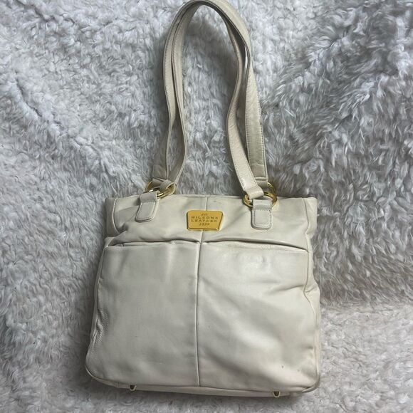 Vintage Wilson Leather 1899 Beige soft leather small shoulder bag. - Picture 1 of 16